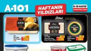 A101 9 Mayıs 2026 aktüel: 122 ürün 9 sayfada indirime girdi, peynir 339 TL’den başlıyor