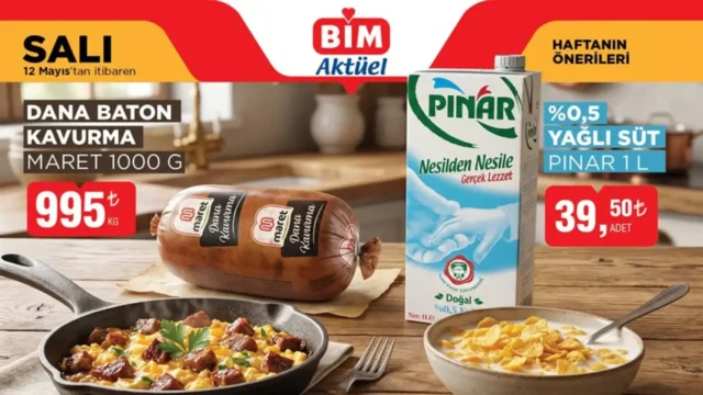 BİM 12 Mayıs aktüel: Kavurma 995 TL’den, piliç 79 TL’den başlıyor